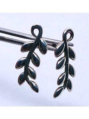 Tiffany & Co Sterling Silver 925 Olive Brach Climber Earrings